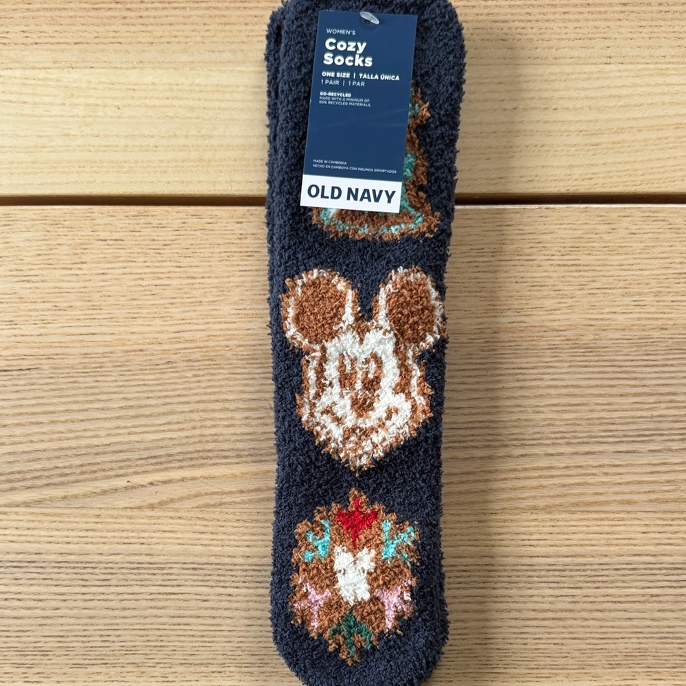 Old Navy Disney Fuzzy Character Socks - Blue and Brown